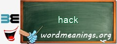 WordMeaning blackboard for hack